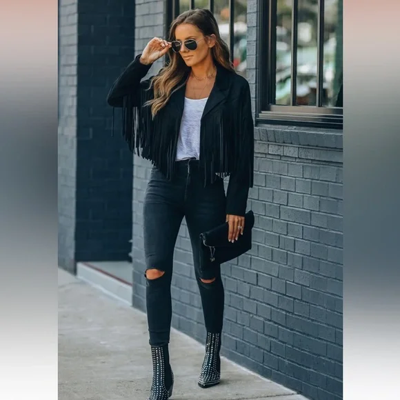 VICI Walford Cropped Fringe Jacket - Picture 6 of 8